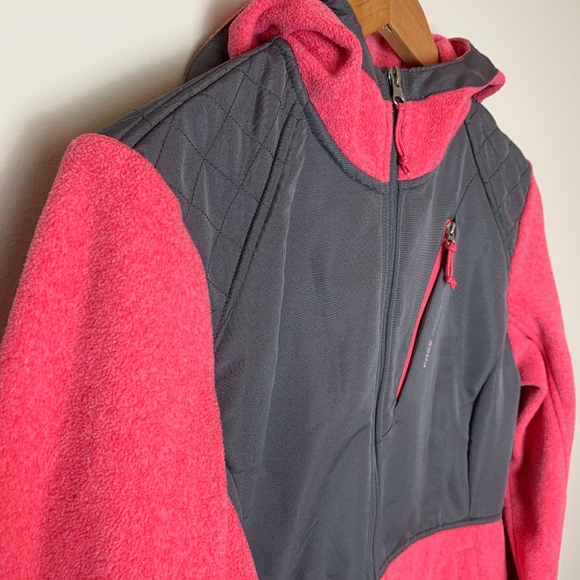 Free Country Pink Gray Fleece Coat Jacket Small - Picture 4 of 7